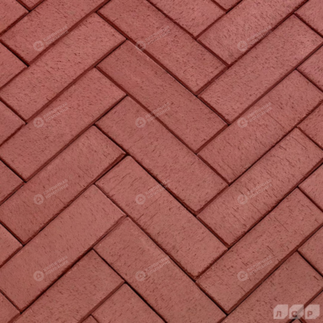 Клинкер тротуарный Темно-Красный "Эдинбург" лонг