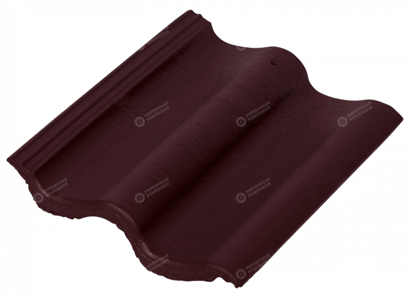 Цементно-песчаная черепица Sea Wave бордовый