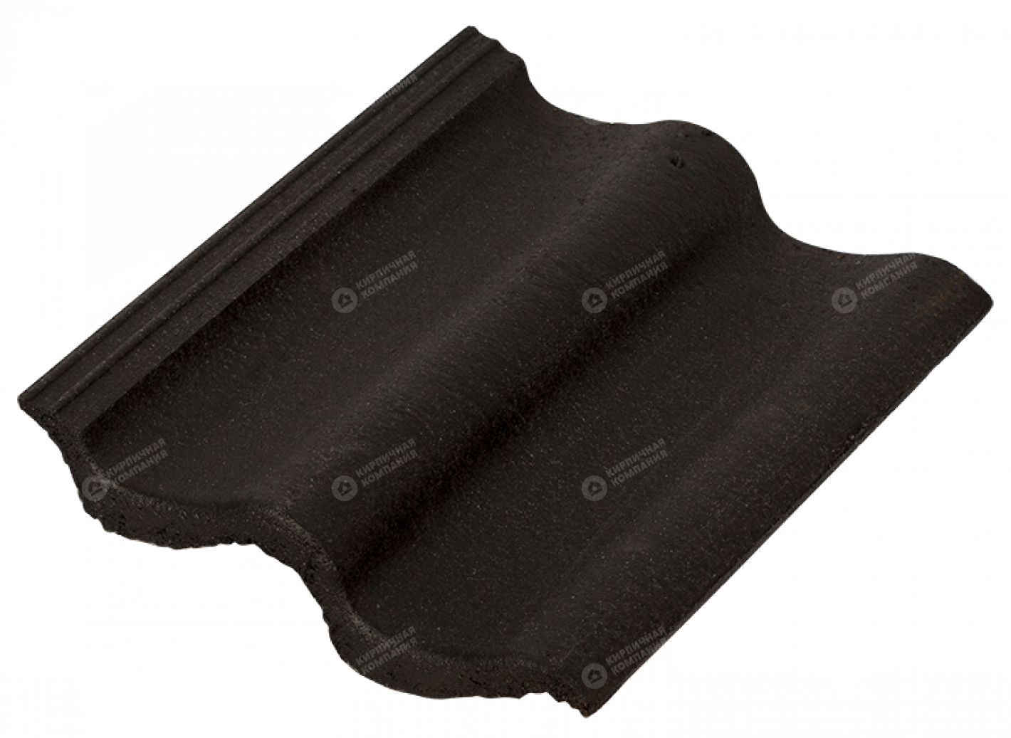 Цементно-песчаная черепица Sea Wave черный