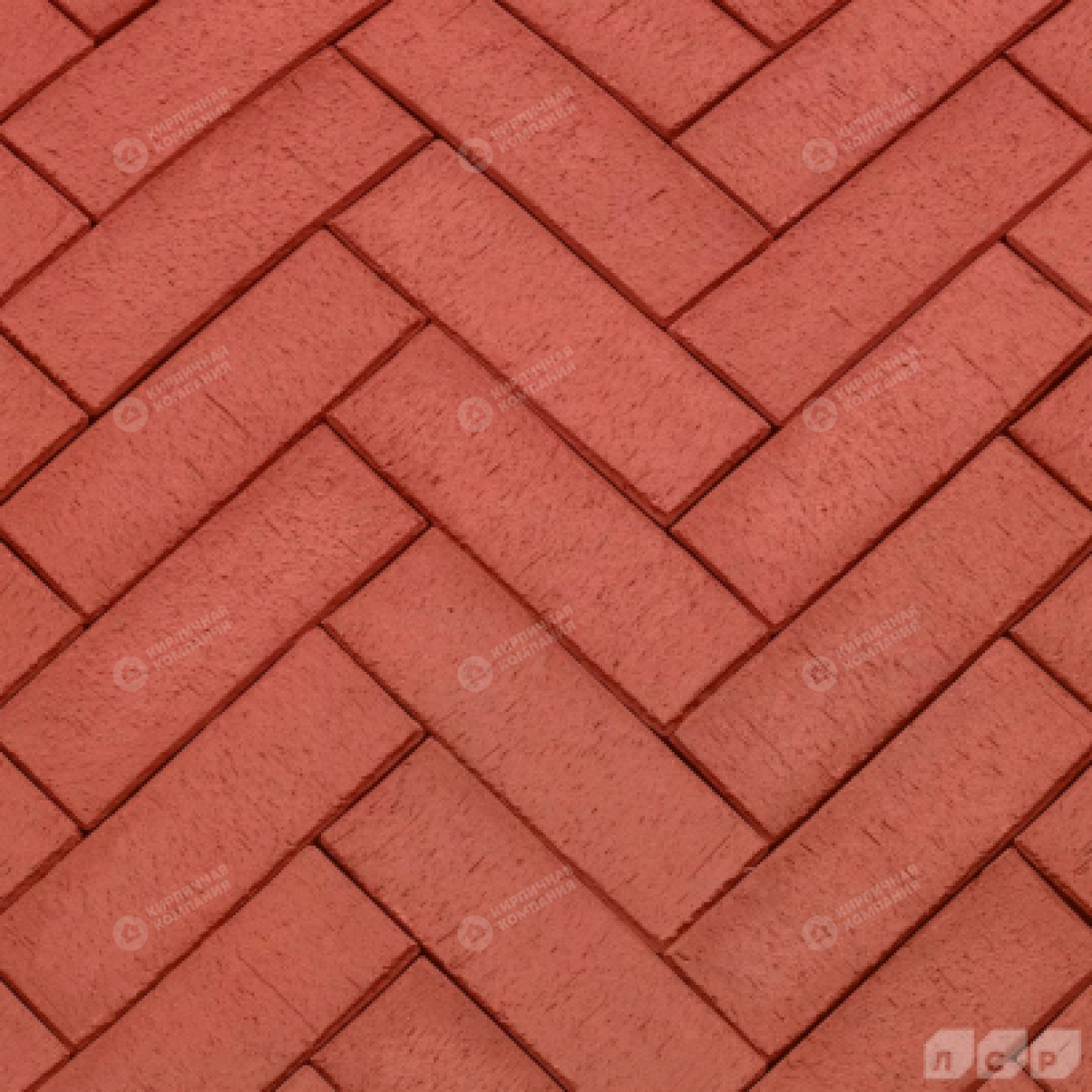 Клинкер тротуарный Красный "Лондон" лонг