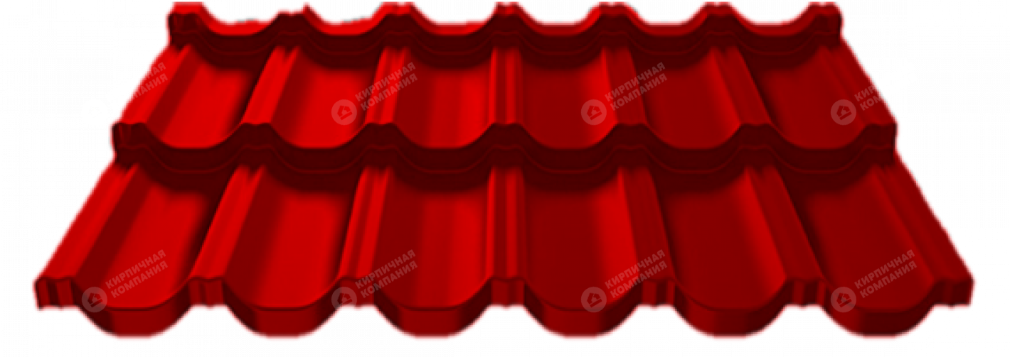 Металлочерепица Ruukki Finnera цвет RR29 красный 1140*660 мм
