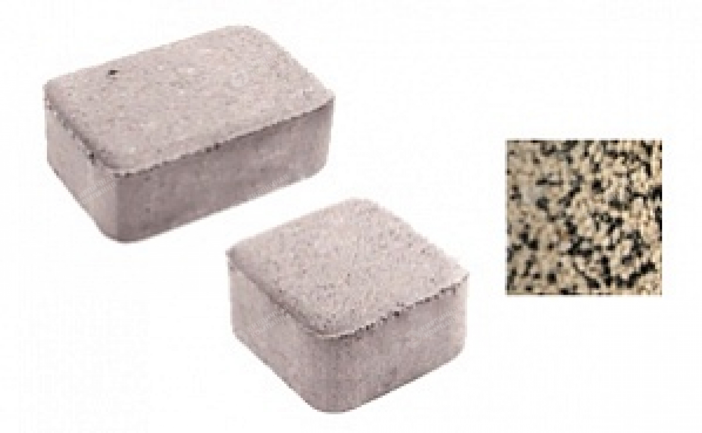 Тротуарная плитка Классико фактура стоунмикс, 1КО.6 Черно-белый