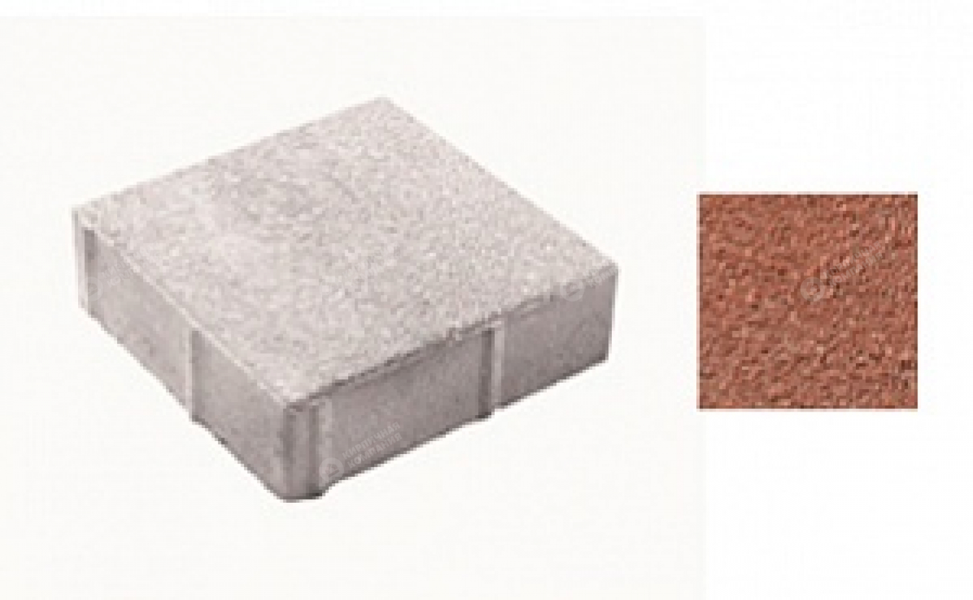 Тротуарная плитка ЛаЛиния 2К.4 гранит красный