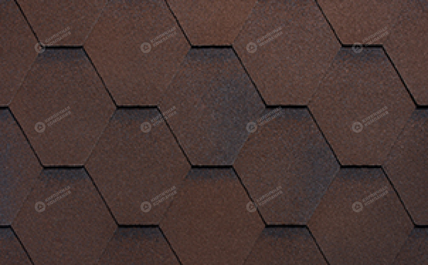 Гибкая черепица рядовая RUFLEX Sota Темный шоколад